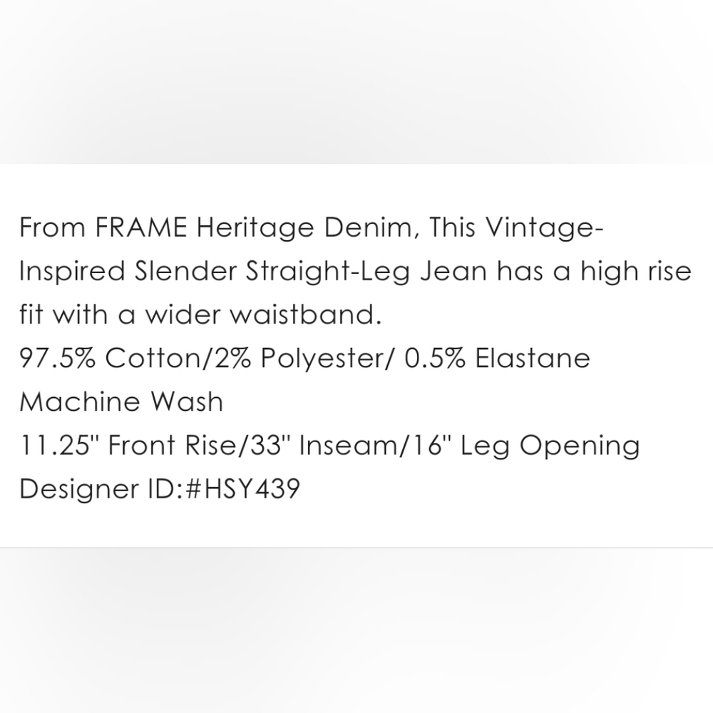 Frame "Le Sylvie Slender Straight" High Rise Distressed Jean | Women's Size 32 - Picture 11 of 12